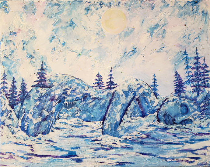 "Winters Wonderland"- 24in by 30in Canvas