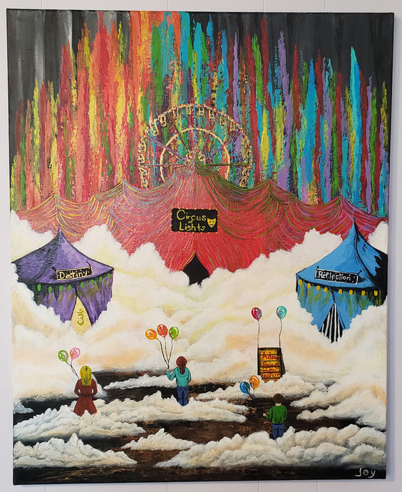 "Circus of Lights"- 24in.by 30in canvas